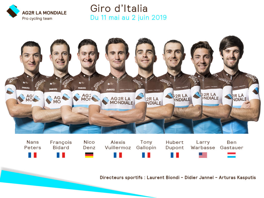Tour d'Italie - AG2R emmenée par Gallopin et Vuillermoz