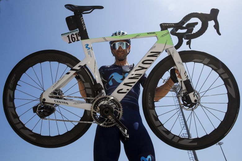 Tour d'Italie - Valverde son vélo personnalisé qui célèbre sa carrière