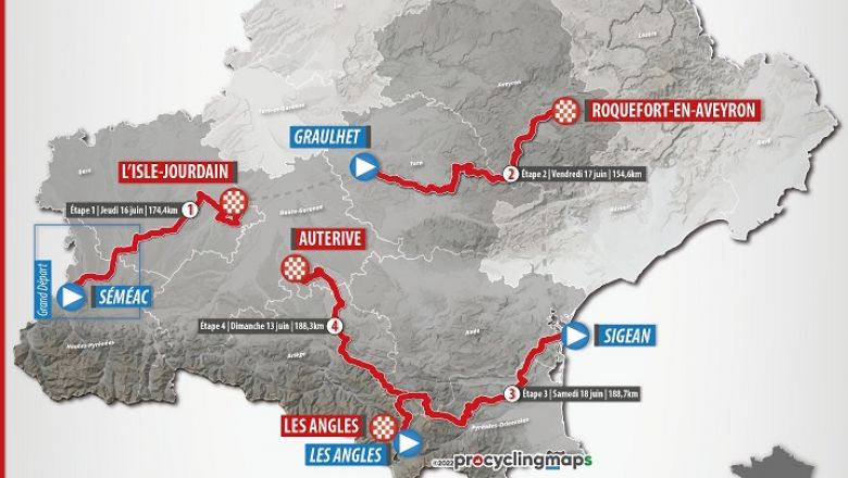 Route d'Occitanie - Le parcours et les formations de la 46e édition