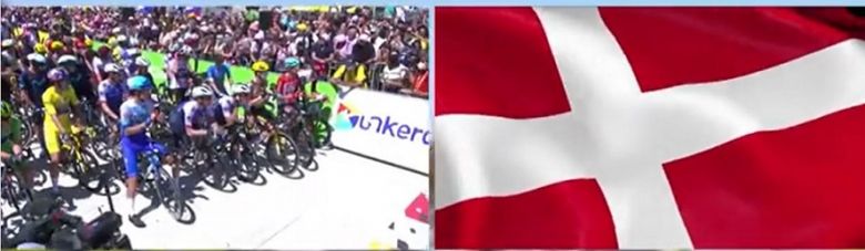 Tour de France - La minute d'applaudissement à Dunkerque pour le Danemark