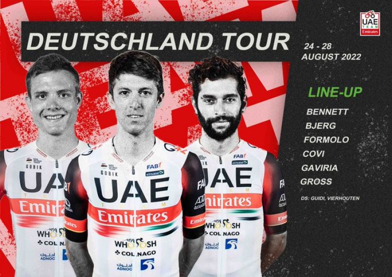 Tour d'Allemagne - UAE-Team Emirates avec Bennett, Bjerg et Formolo