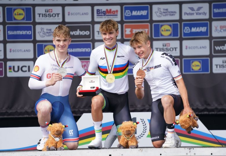 Montar en bicicleta.  Mundiales – Chamberlain se coronó por delante del hijo de Wiggins en el CLM Juniors