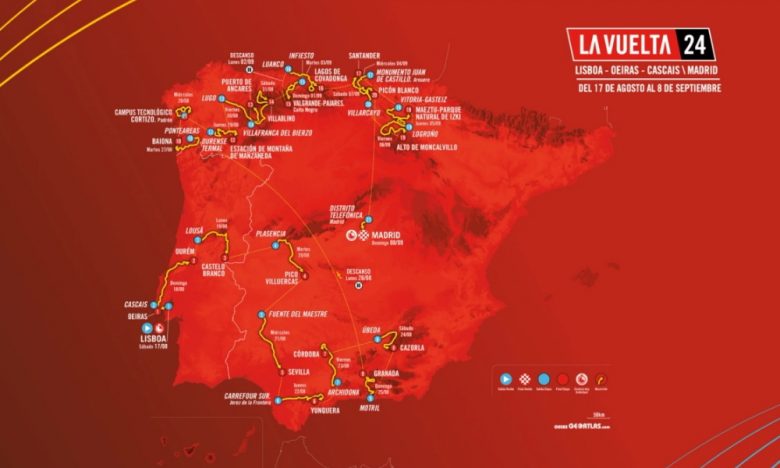 Tour d'Espagne - Le parcours officiel de La Vuelta a Espana 2024 !