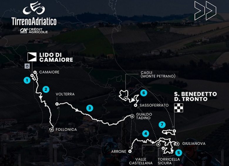 Tirreno-Adriatico - Le parcours de Tirreno-Adriatico 2024, la 59e édition