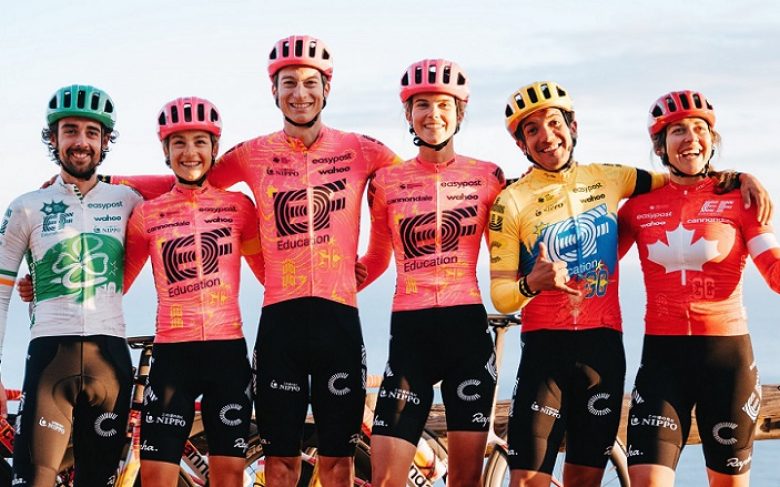 Route - Les maillots d'EF Education-Cannondale et d'EF Education-EasyPost