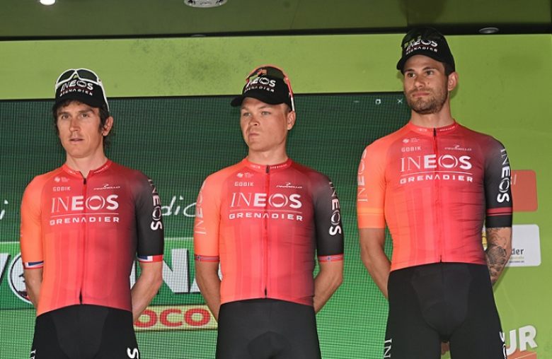 Jirò.  Giro d'Italia – Geraint Thomas, Ganna… La squadra INEOS Grenadiers al Giro