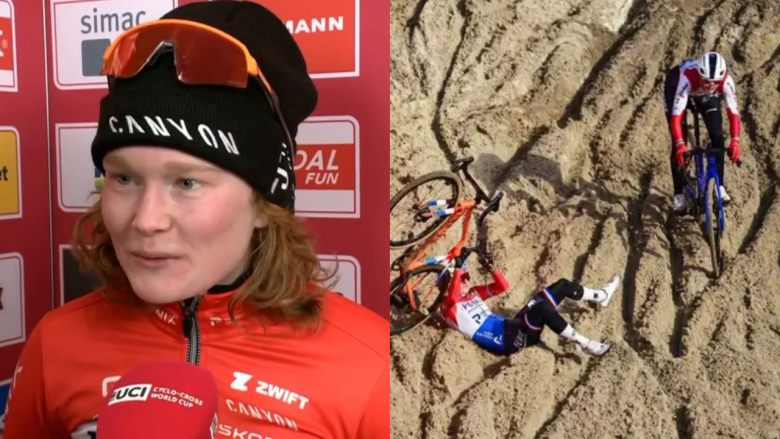 Coupe du Monde - Puck Pieterse : "Ces chutes ? J’ai dû rire sur le vélo" #CXWorldCup #CX #cyclocross #Pieterse #Crash #WTF