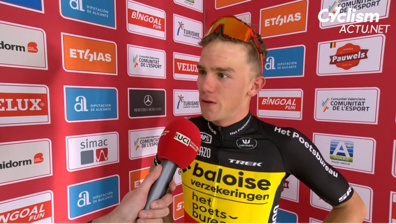 Coupe du Monde - Thibau Nys : "Je pensais pouvoir suivre Mathieu plus longtemps..." #CycloCross #CXWorldCup #Benidorm #MVDP #Nys