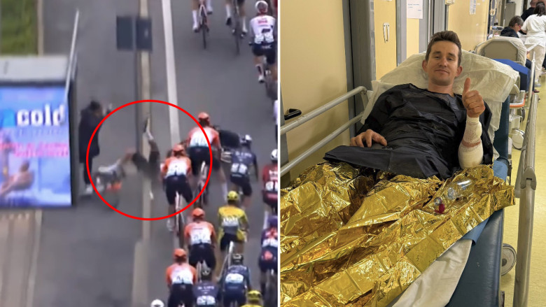 Milan-San Remo - Plus de peur que de mal pour Michal Kwiatkowski après sa chute #MilanoSanRemo #Kwiatkowski #Crash #Chute