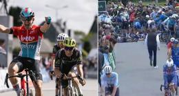 Tour de Bretagne - Matys Grisel la 5e étape... grosse chute collective !