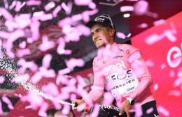 Tour d'Italie - Jonathan Narvaez : «Porter ce maillot rose, c'est incroyable»