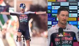 Tour d'Italie - Nico Denz : «Je ne gagne pas tous les jours, c'est incroyable...»