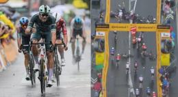 Tour de France - Jonathan Milan la 17e étape sous la pluie... grosse chute !