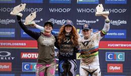 VTT - Coupe du Monde  - Le podium de Marine Caribou aux Gets, les Bleus tout près