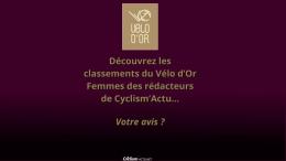 Analyse - Le classement Cyclism'Actu du Vélo d'Or Femmes 2025... votre avis ?