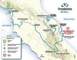 Tirreno-Adriatico - On connait le parcours du 61e Tirreno-Adriatico dès le 9 mars