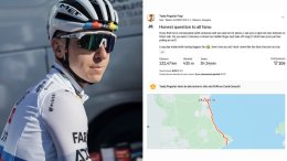 Route - Tadej Pogacar agacé par un fan impatient après un incident à l’entraînement
