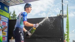 Tour de Slovénie - Laurence Pithie : «Vraiment une victoire d'équipe aujourd'hui»