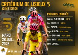 Critérium - Le Critérium de Lisieux dévoile ses premiers engagés