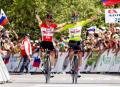 Tour de Slovénie Majka gagne la 4e étape... au Shifumi avec Pogacar !