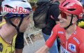 Tour d'Espagne Tadej Pogacar a offert ses lunettes au fils de Wout van Aert